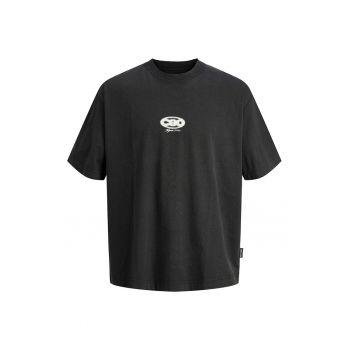 Tricou din bumbac cu model abstract