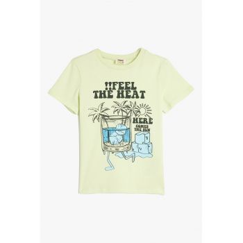 Tricou lejer de bumbac cu imprimeu