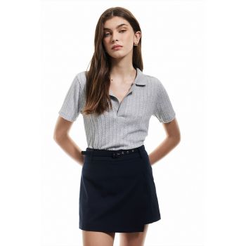 Tricou polo cu model torsade