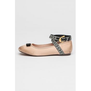 Balerini de satin cu funda Beatriz