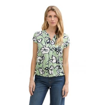 Bluza cu maneci scurte si model floral