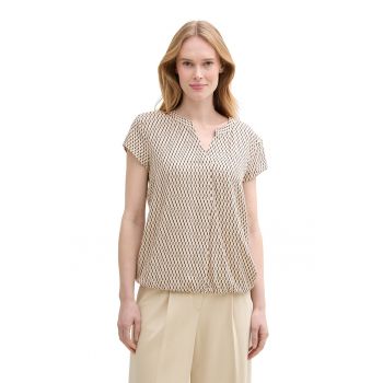 Bluza cu maneci scurte si model floral