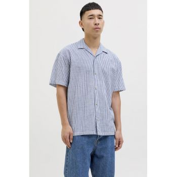 Camasa relaxed-fit din bumbac si in