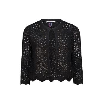 Cardigan crop cu decupaje