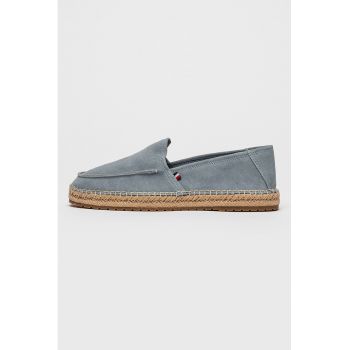 Espadrile din piele intoarsa cu model uni