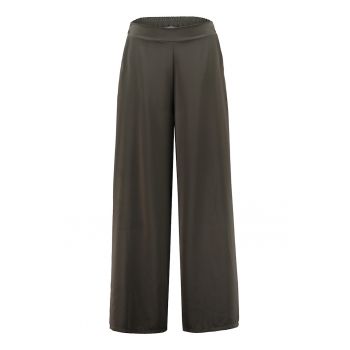 Pantaloni ampli cu talie inalta - Kaki -
