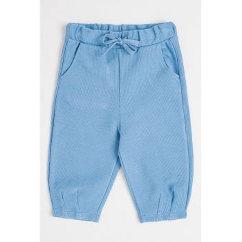 Pantaloni de trening din bumbac cu snur