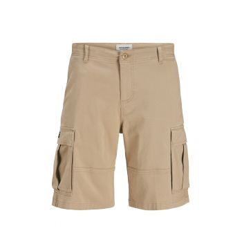 Pantaloni scurti cargo cu talie medie