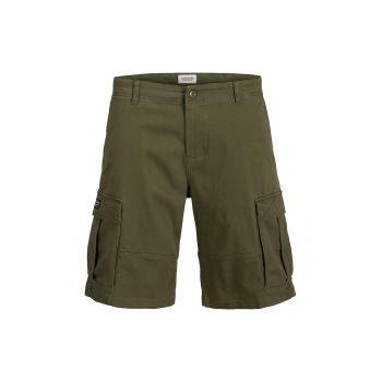 Pantaloni scurti cargo cu talie medie