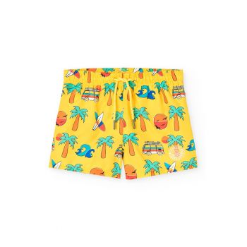 Pantaloni scurti de baie cu imprimeu grafic