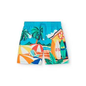 Pantaloni scurti de baie cu imprimeu grafic