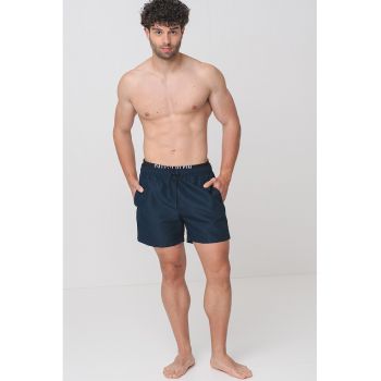 Pantaloni scurti de baie cu snur si banda logo