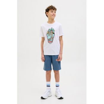 Pantaloni scurti din amestec de bumbac cu buzunare laterale