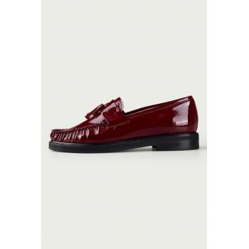 Pantofi loafer din piele cu detaliu cu canaf