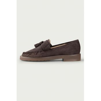 Pantofi loafer din piele cu detaliu cu canaf