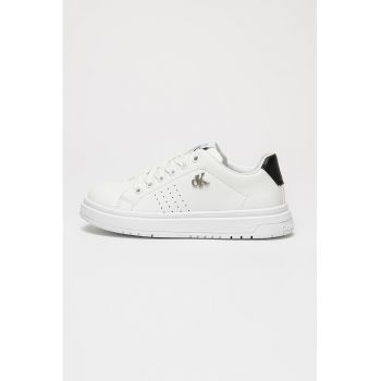 Pantofi sport din piele ecologica cu aplicatie logo