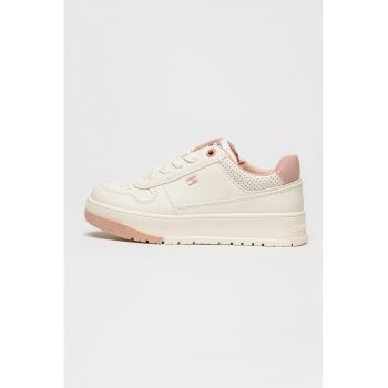 Pantofi sport din piele ecologica cu detaliu logo