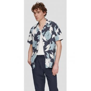 Q/S by s.Oliver Camasa barbati cu maneca scurta - Regular Fit cu imprimeu floral - Alb -