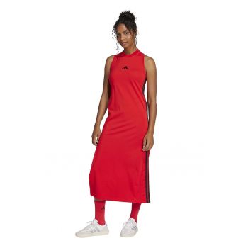 Rochie lunga din amestec de bumbac cu slit lateral