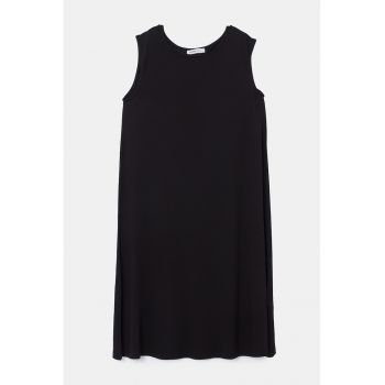 Rochie midi cu decolteu rotund