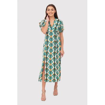 Rochie midi cu maneca scurta DA1759 MULTI