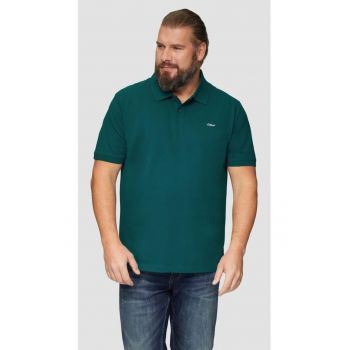 s.Oliver Big Sizes Tricou polo barbati big sizes din amestec de bumbac - Turcoaz