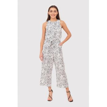 Salopeta cu croiala ampla PA601 BLACK/WHITE