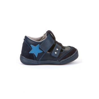 Sandale din piele si piele intoarsa cu detaliu cu stea