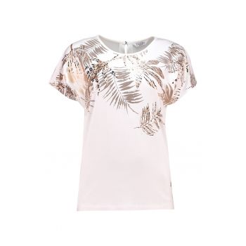Tricou cu imprimeu vegetal