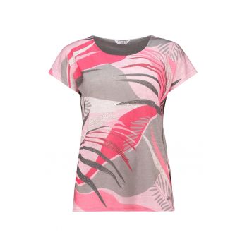 Tricou cu model colorblock pe fata