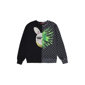 Bluza de trening cu decolteu la baza gatului si model