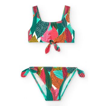 Costum de baie din doua piese cu detalii nod