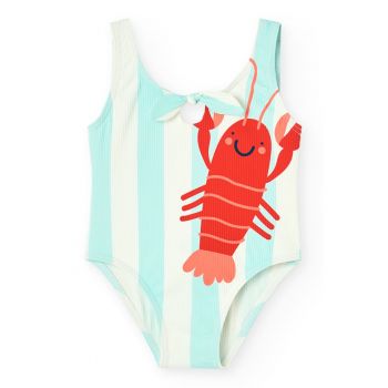Costum de baie intreg cu design grafic