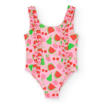 Costum de baie intreg cu model fructe