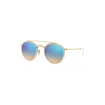 Ochelari de soare rotunzi unisex cu lentile oglinda