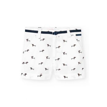 Pantaloi scurti cu imprimeu si buzunare