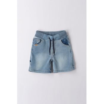 Pantaloni scurti cu aspect de denim