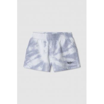 Pantaloni scurti cu aspect tie-dye
