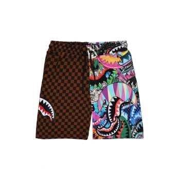 Pantaloni scurti cu banda elastica in talie si model