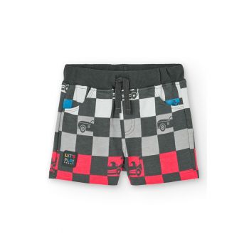 Pantaloni scurti cu model si snururi