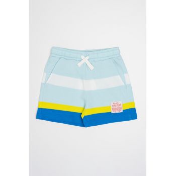 Pantaloni scurti cu snur si logo