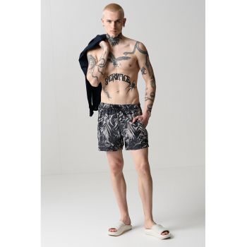 Pantaloni scurti de baie cu imprimeu tropical