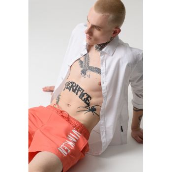Pantaloni scurti de baie cu snur si logo