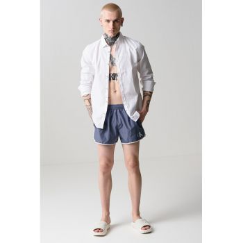 Pantaloni scurti de baie cu talie elastica si buzunare
