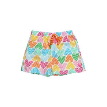 Pantaloni scurti de bumbac cu imprimeu cu inimi