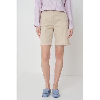 Pantaloni scurti din amestec de bumbac cu croiala dreapta