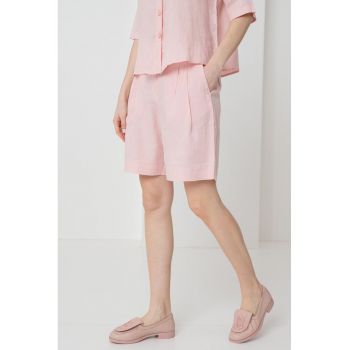 Pantaloni scurti din in cu croiala relaxed-fit