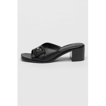 Papuci de piele cu toc Charlize