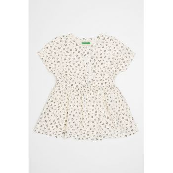 Rochie cu maneci scurte si imprimeu