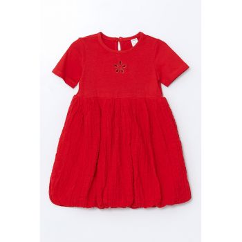 Rochie evazata din amestec de bumbac